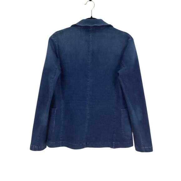 Frank & Eileen Dublin 1977 Wash Blue Italian Performance Denim Blazer Size XS - Picture 9 of 15